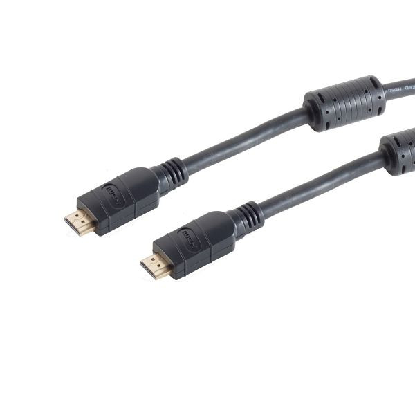 S-Conn HDMI 2.0 Aktiv Kabel HDMI A-Stecker auf HDMI A-Stecker, vergoldete Kontakte 4K 60Hz 15m, 10-19085