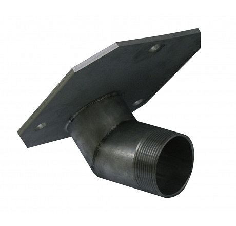 Cemo Gewindeflansch R4", 45°, Edelstahl, für Auslauf 100, 11347