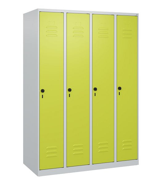 C+P Umkleidespind Classic PLUS, 4 Abteile, 1700x1200x500mm, 7035/0024, Drehriegel, 0800007-40 S10009