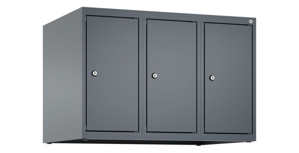 C+P Schrankaufsatz Classic PLUS, Aufsatzschrank, 7016/7016, Zylinderschlösser, 500x750x500mm, 3 Abteile, 080090-39 S10027