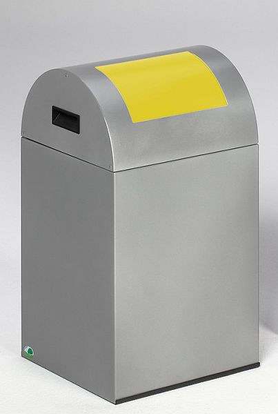 VAR Wertstoffsammelgerät WSG 40 R Korpus silber, Einwurfklappe gelb, 21080