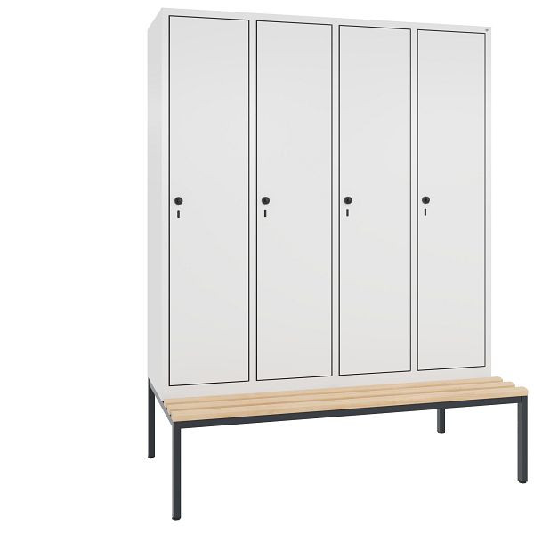 C+P Spind Evolo, 4 Abteile, H2090xB1590xT815 mm, Weiß/MDF Weiß, 48050-42 S10569