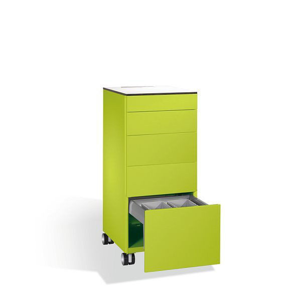 C+P Catering-Caddy Asisto, H1157xB500xT600mm, Farbe: Viridingrün / Viridingrün, Griffleiste, 54780-150 S10024