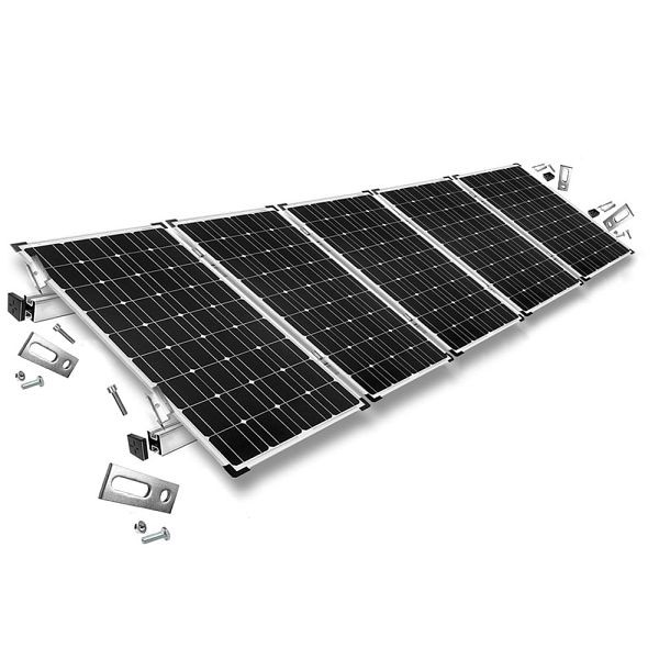 Offgridtec Befestigungskit mit Stockschrauben für Schrägdachmontage 5 Solarpanels Rahmenhöhe 40mm, 8-01-013765-017