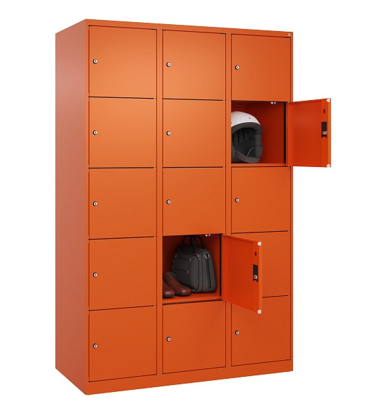 C+P Schließfachschrank Evolo PLUS, 15 Fächer, 1850x1200x500mm, 2004/2004, 049000-325 S10023