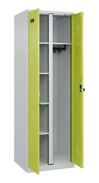 C+P Wäsche-/Garderobenspind Evolo PLUS, 2 Abteile, 1850x600x500mm, 7035/0024, Drehriegel, 049600-20 S10015
