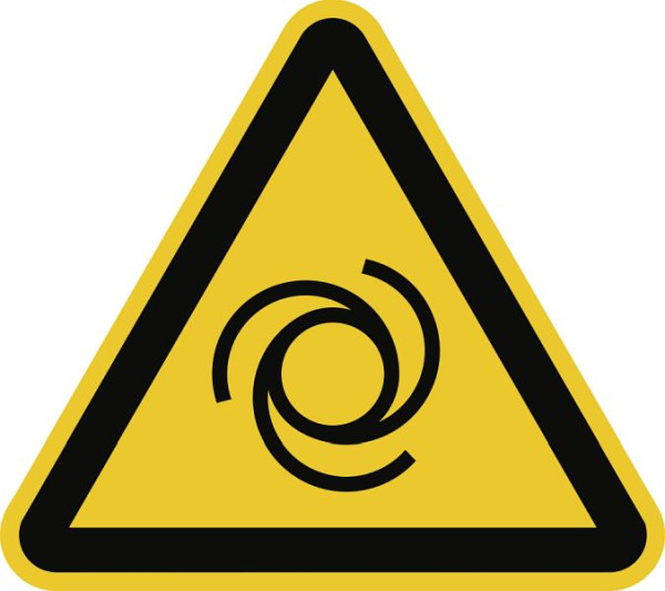Moedel Warnung vor automatischem Anlauf ISO 7010, Folie, 200 mm Seitenlänge, 59794