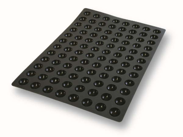 Schneider Silikon-Backform 600 x 400 mm, Halbkugel Mini, 96 x 11 ml, Ø 35 mm, Höhe: 17,5 mm, 115338