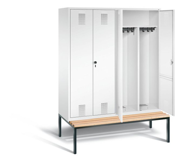 C+P Schwarz-Weiss-Spind Evolo, H2090xB1590xT815mm, Farbe: Verkehrsweiß, 48052-42 S10057