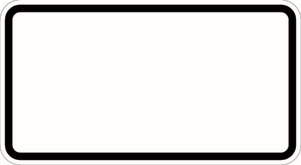 Schilder Klar Verkehrszusatzzeichen mit Text/Symbol nach Wunsch, 420x315x2 mm Aluminium 2 mm, reflektierend Typ I, 1005/32