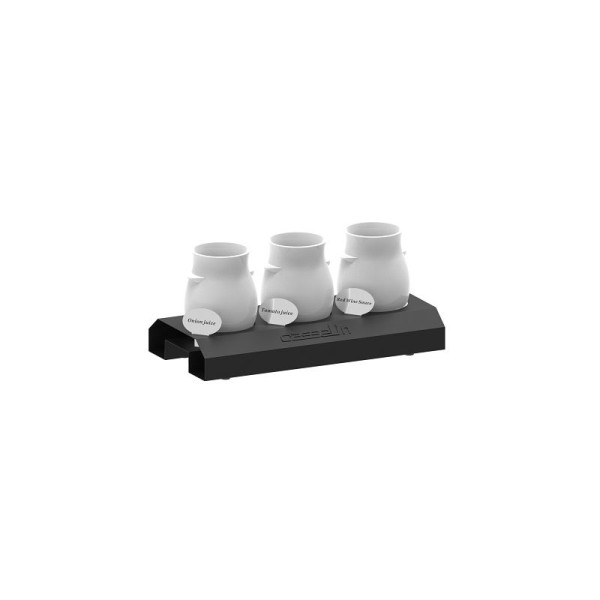 Casselin Saucenregal 2, Schwarzer, epoxidbeschichteter Stahl, CSAS2