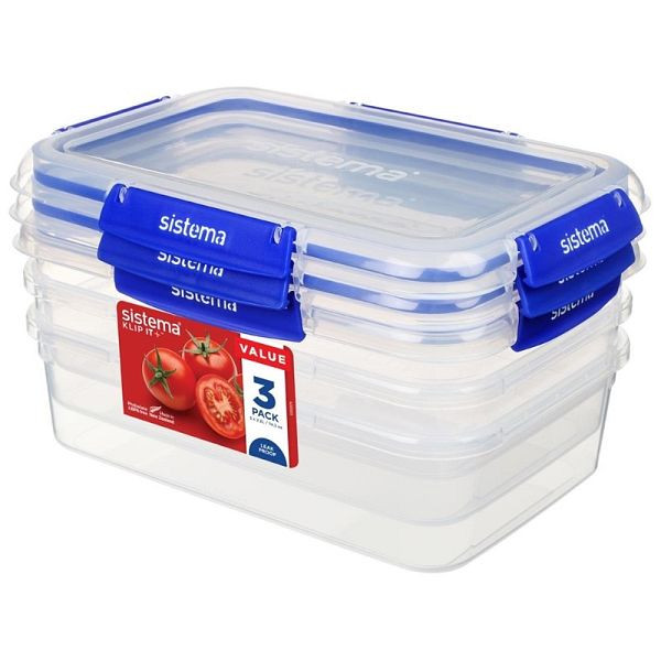 Sistema Klip It Behälter 2 Liter (3er Pack), mikrowellengeeignet, CH257
