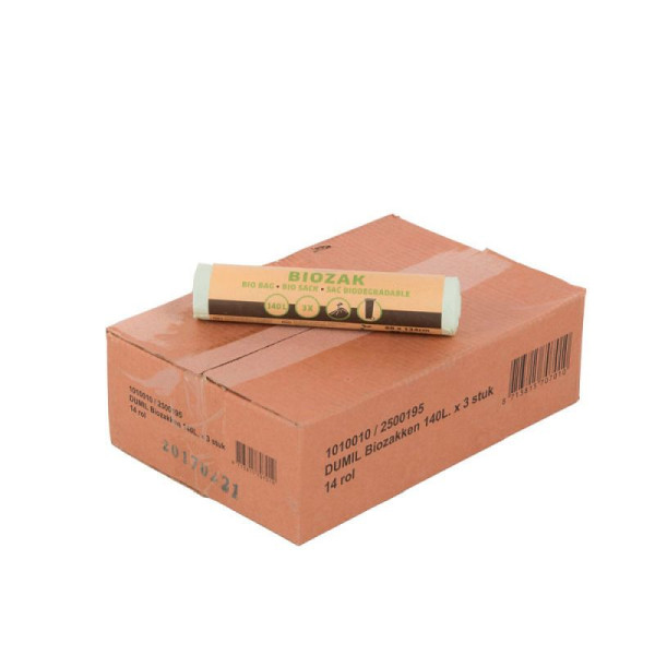 STEIN HGS Biosäcke Dumil, 140 Liter, grün, 72 Stück (3 x 24 Stück), 83431.0001