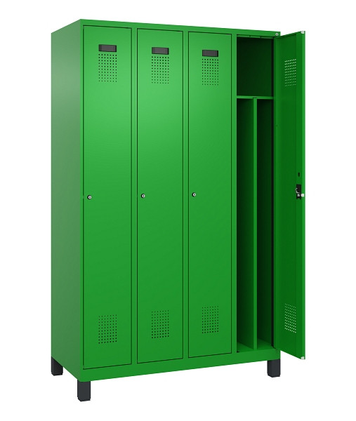 C+P Spind Evolo PLUS, mit Füßen, 4 Abteile, 1950x1200x500mm, 6037/6037, Verschluss Zylinderschloss, 049010-40F S10053