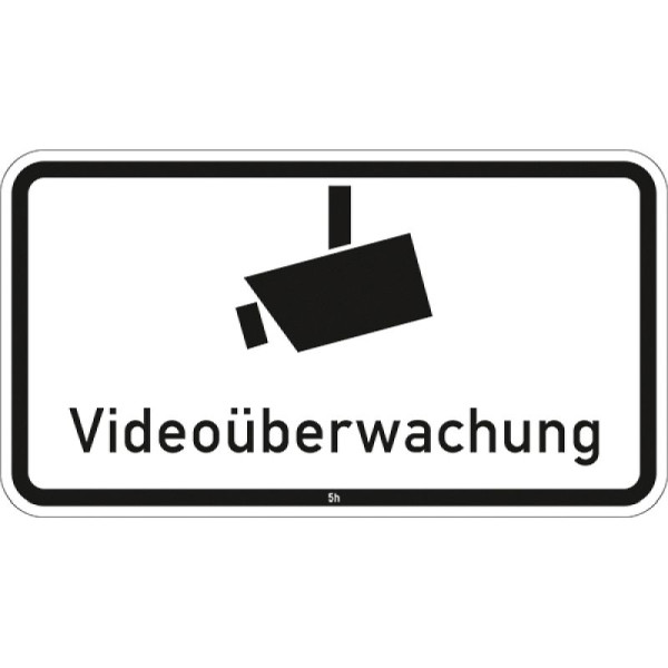 Stein HGS Videoüberwachung - Hinweisschild 2841, 231x420mm /RA2/Flachform 3mm, 2841-123