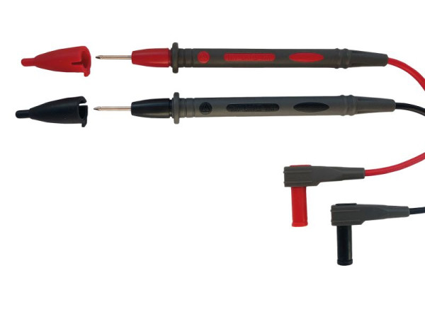 Busching Silikon-Messleitung mit Prüfspitze 2mm, und Winkelstecker 4mm CAT III, 100881