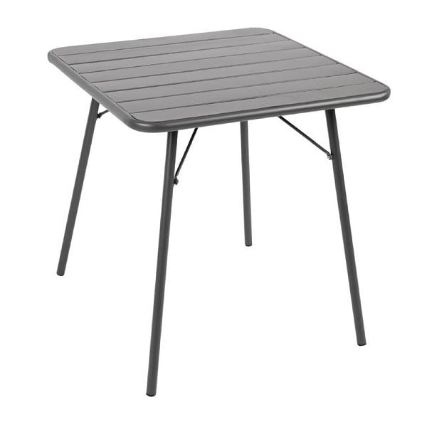 Bolero viereckiger Bistrotisch Stahl grau, 70 cm, CS730