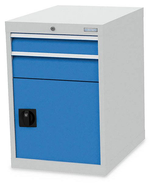 Bedrunka+Hirth Schubladenschrank, R 18-24, Schubladenanzahl: 2, Anzahl Flügeltüren: 1, Maße in mm (BxTxH): 555 x 736 x 819, 580/0110/450V
