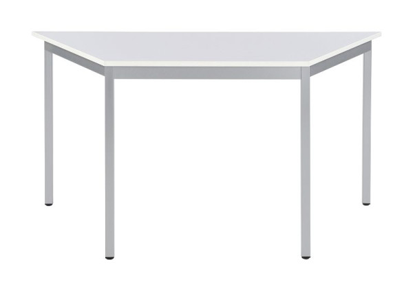 Bisley Mehrzwecktisch, Trapezförmig, Breite 1200 mm, Tiefe 600 mm, 19mm Tischstärke, 300 aluminium x G grau, MTT1206G300