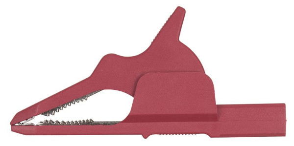 KS Tools 4,0 mm Eingangsbuchse auf Krokodilklemme schmal, rot, 150.1678