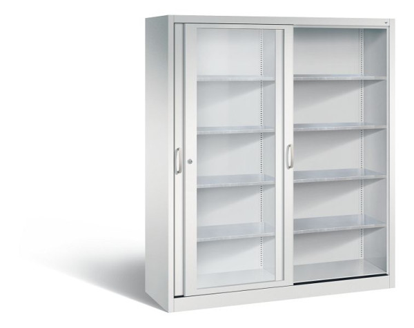 C+P Schiebetürenschrank Acurado, H1950xB1600xT500mm, Farbe: Lichtgrau, Bügelgriff, 2159-055 S10043