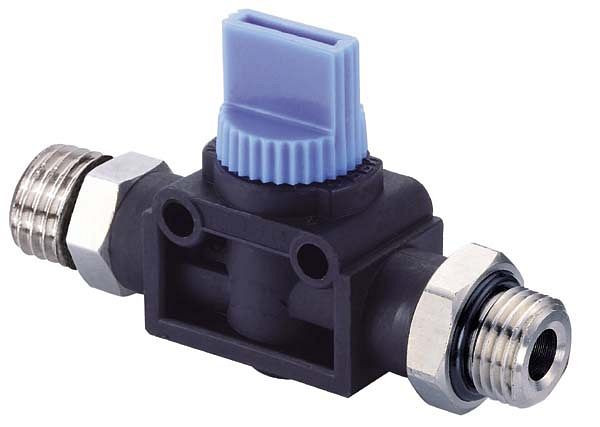 timmer B-HVE-3/8-1/4-KU, 3/2 Wege-Handventil zylindrisch mit einschraubbar, Gewinde: 3/8", VE: 5 Stück, 03170143
