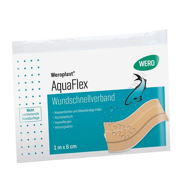 WERO Weroplast AquaFlex Wundschnellverband 1 m x 6 cm, 170260