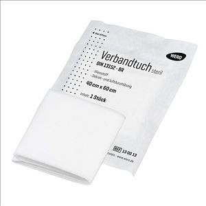 WERO Verbandtuch DIN 13152-BR aus Vliesstoff, 40 x 60 cm, steril, lose, 130013