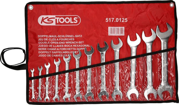 KS Tools Doppel-Maulschlüssel-Satz, 12-teilig, 6x7-30x32mm, 517.0125
