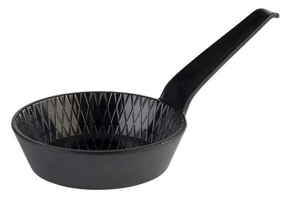 APS Schale -MINI-, Ø 8,5 cm, Höhe: 2,5 cm, Melamin, schwarz, 0,07 Liter, Griff: 8 cm, VE: 48 Stück, 84779