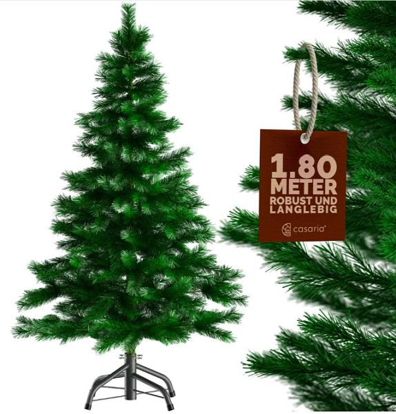 casaria Künstlicher Weihnachtsbaum, 180 cm Höhe, inklusive Standfuß, 107677