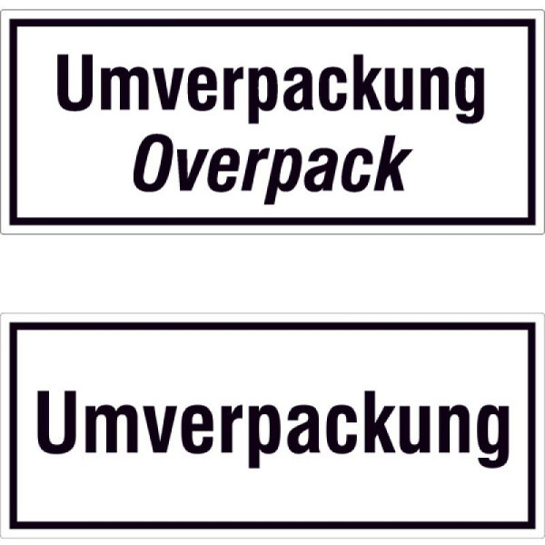 Stein HGS Paketaufkleber Umverpackung, Folie, selbstklebend, Deutsch/Englisch, 31.2264