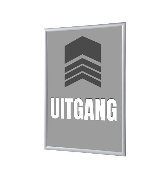 Showdown Displays Klapprahmen A4 Komplettset Ausgang Grau Niederländisch, KRA4G25LPPI474