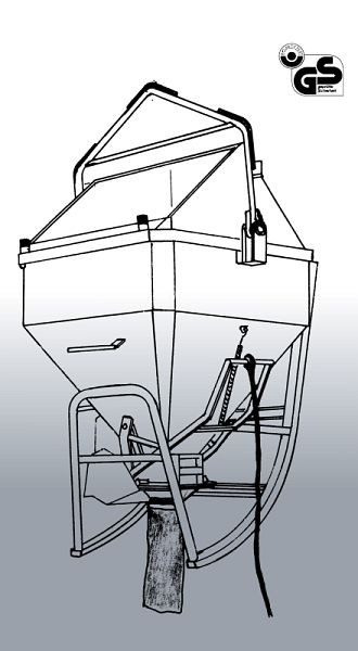 Eichinger Betonsilo 1036CE.16, 2000l, Ösen, Federzug, Auslauf Ø 200 mm, liegende Form, 10361620460000