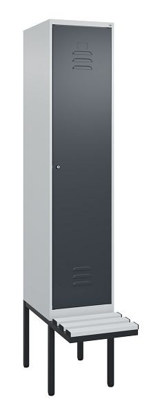C+P Umkleidespind Classic PLUS, 2120x400x815mm, 7035/7016, Zylinderschloss, 0800407-12 S10023
