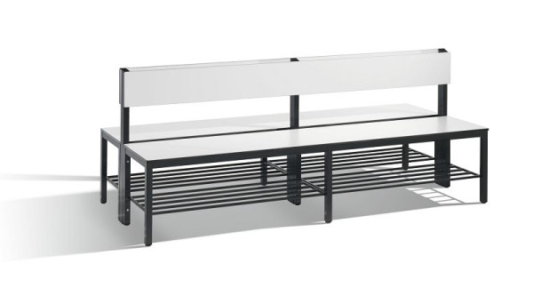 C+P Doppelseitige Sitzbank mit Rückenlehne, Basic Plus, H796xB1960xT760mm, 8062-410 S10000