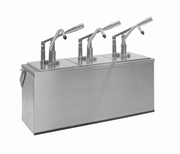 Schneider Hebel-Dosierspender / Saucenspender "Cool", 585x185x375 mm - 3x3 Liter, 152419