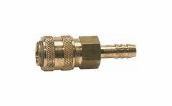 Riegler Schnellverschlusskupplung NW 5, Messing blank mit Schlauchtülle, 115636