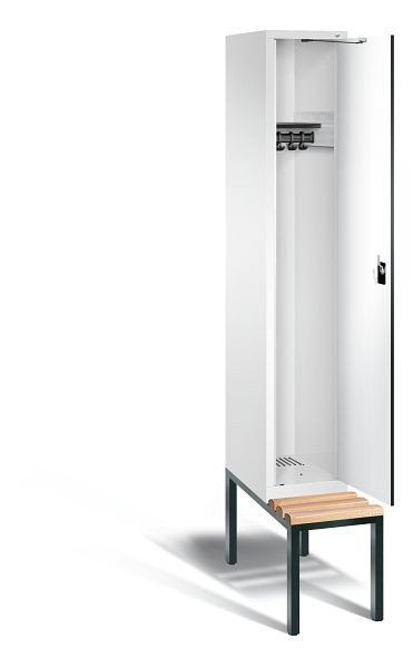 C+P Garderobenschrank Evolo, H2090xB320xT815mm, Farbe: Verkehrsweiß / Dekor Weiß, 48050-10 S10165