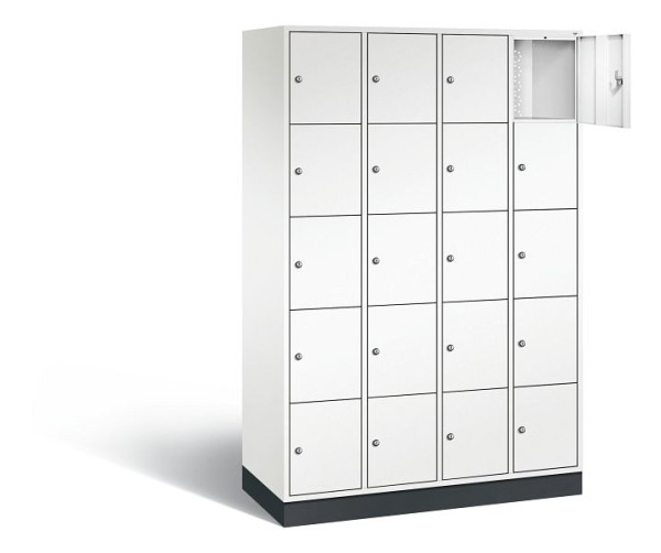 C+P Schließfachschrank Intro, H1950xB1220xT490mm, Farbe: Verkehrsweiß, 8570-401 S10244