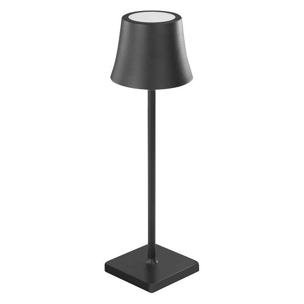 Stalgast LED-Tischleuchte kabellos mit Touch-Bedienung, dimmbar, schwarz, Höhe 375 mm, TT6204375