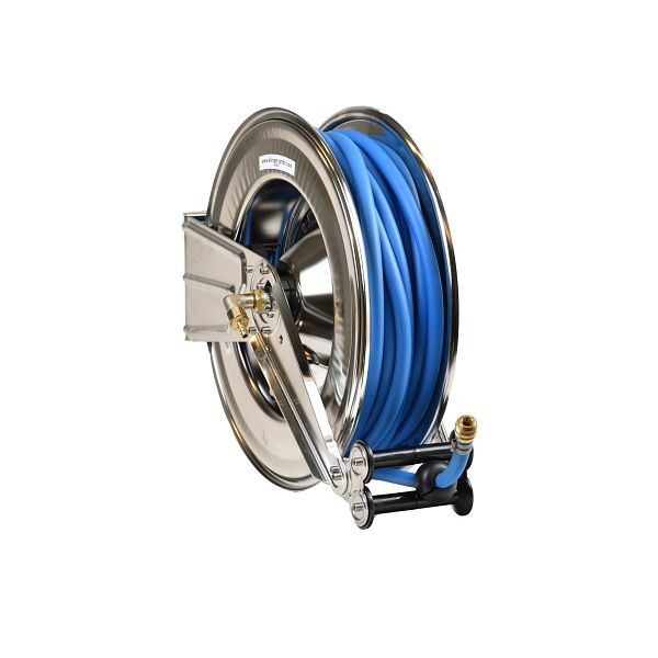 Ebinger Schlauchaufroller OSM 510, Max. 17bar, 25m - 12,5mm ID PVC-Druckluftschlauch, Gehäuse: Edelstahl, 1.514.103