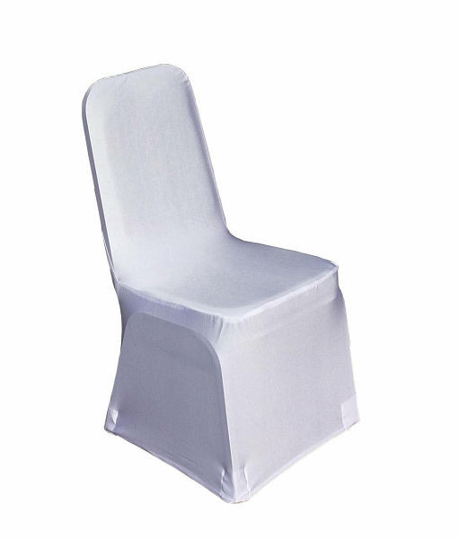 Klappmöbel Lönne Stretchhussen Stuhlüberzug für eckige Lehne, Farbe: Weiß, CH2015