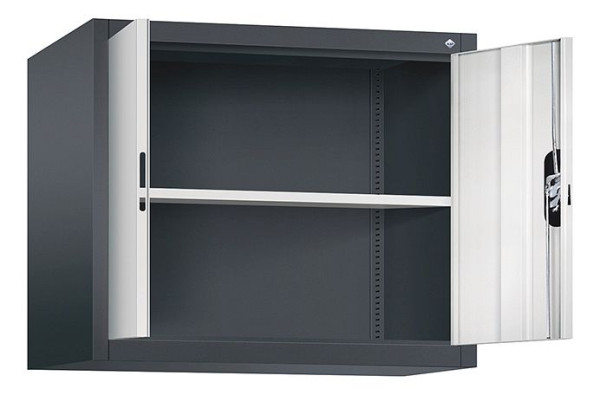 C+P Aufsatzschrank Acurado, H790xB930xT500mm, Farbe: Schwarzgrau / Lichtgrau, Muldengriff, 9285-000 S10193