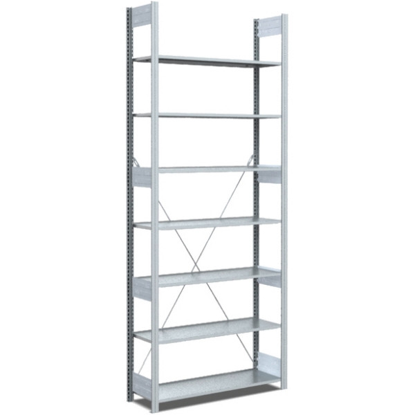 BITO Fachbodenregal Typ: EL Grundfeld 25mm-Boden Set /Archivregal 70kg 2499x746x324 verzinkt, C1250-0003