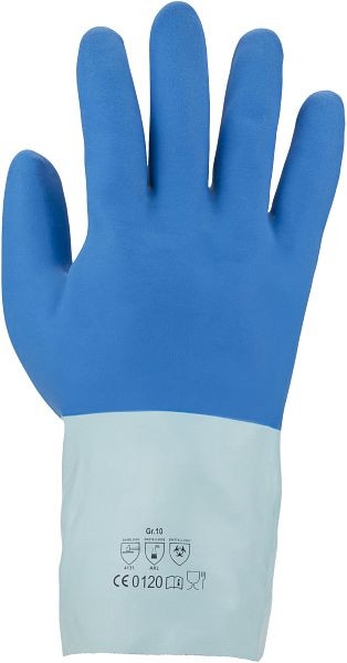 ASATEX Chemikalienschutz-Handschuhe - Latex, chemikalienbeständig, lebensmittelgeeignet, Farbe: blau, VE: 144 Paar Größe: 11, 3454-2XL11