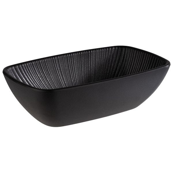 APS GN 1/9 Schale -NERO- in schwarz, 17,6 x 10,8 cm, Höhe: 5,5 cm, 0,35 Liter, 85278