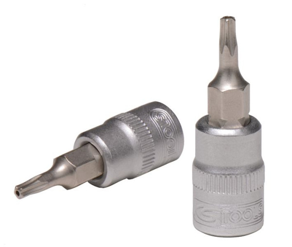 KS Tools 1/4" Bit-Stecknuss, Fünfstern mit Stirnlochbohrung, TS10, 911.1701