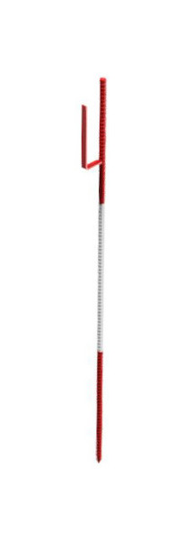 Schake Lattenpfahl Ø 20 x 1400mm, mit 1 Lattenhalter, rot / weiß lackiert, 302214RH1