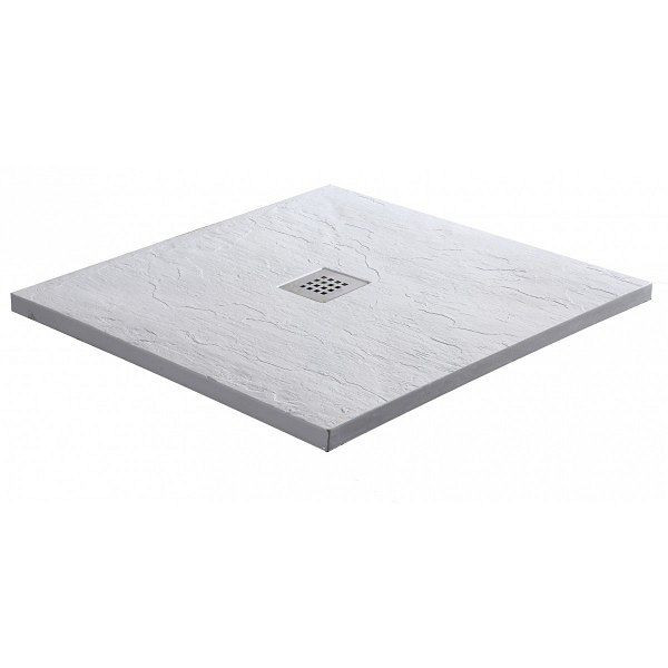 Sanotechnik Eck-Brausetasse KRETA weiß, Abmessungen 120x80cm, 51020